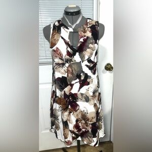 JODIFL White and Brown Top with Printed Detail